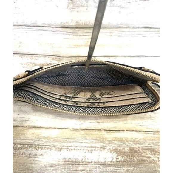 Jen & Co Vegan Leather Peach Color & Snake Print Crossbody Clutch Two straps - Picture 6 of 11